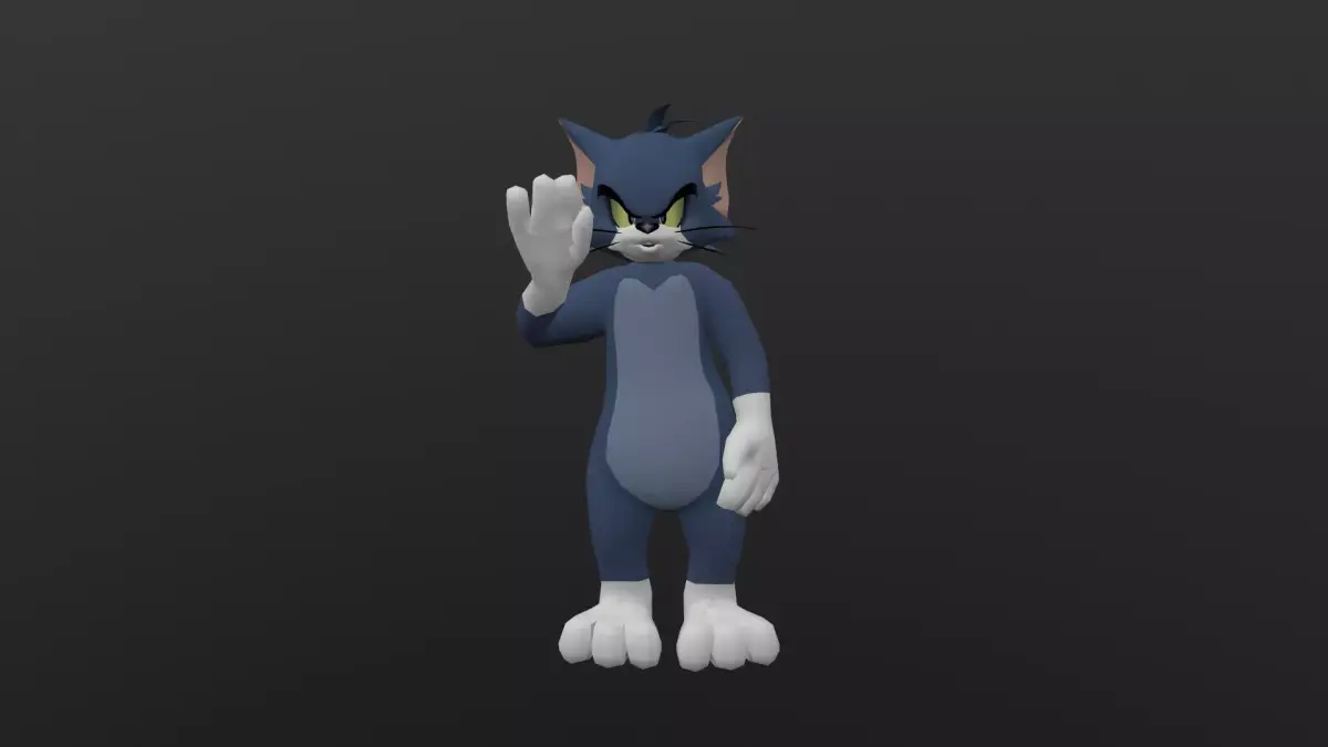 TOMC-032 Tom Cat Waving Low-poly 3D model