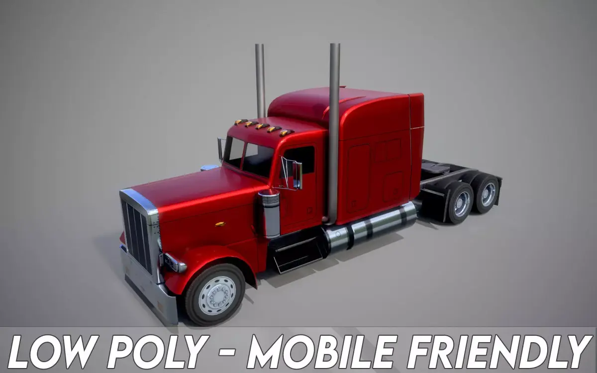 American Truck 3 and upgrades - Mobile Asset  Low-poly 3D model