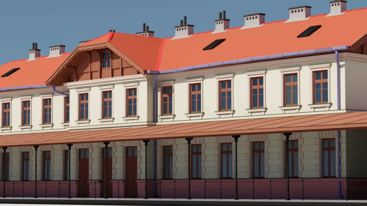 Eastern European Building 017 Low-poly 3D model