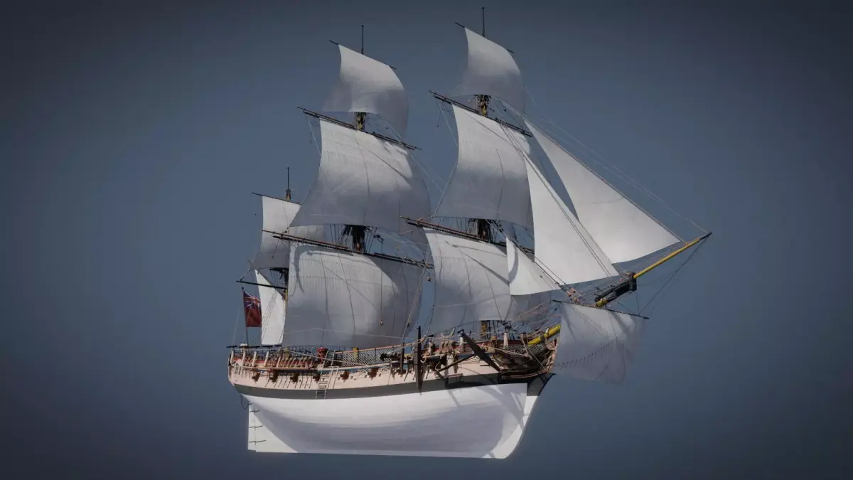 HMS Pegasus - Swan Class Sail Ship 3D model