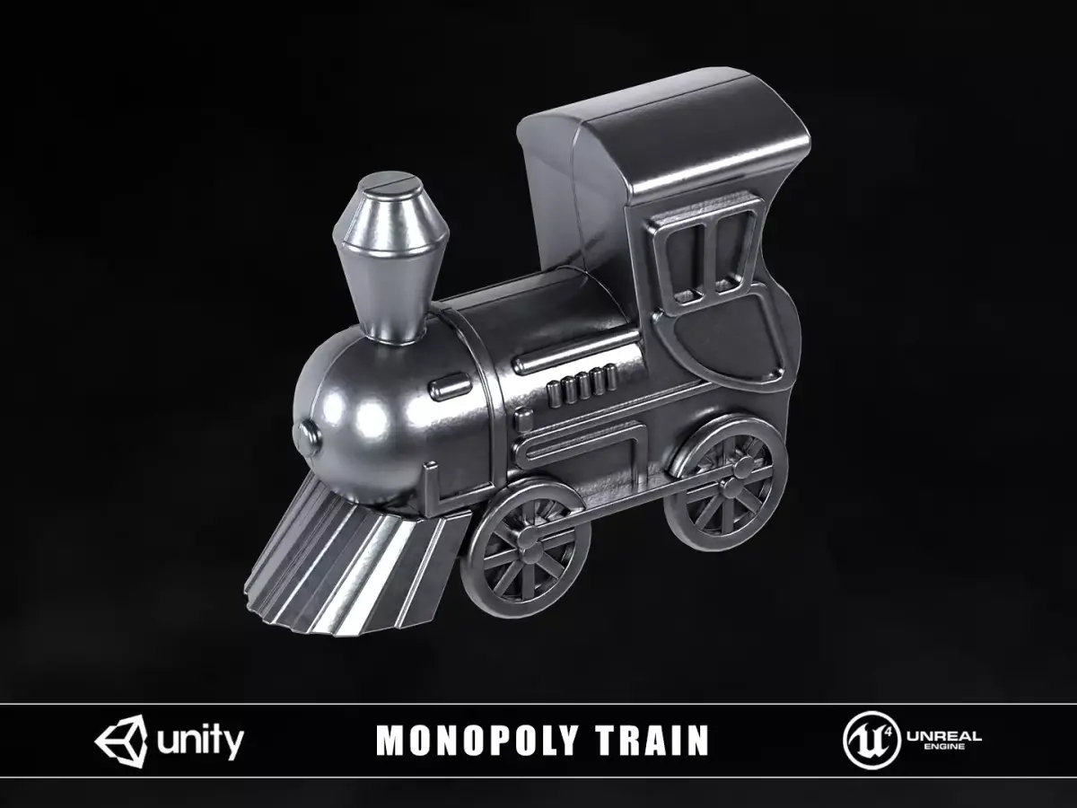 Monopoly Train Low-poly 3D model