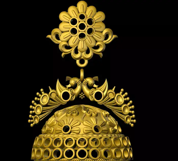 jumka golden bell 3D print model 3