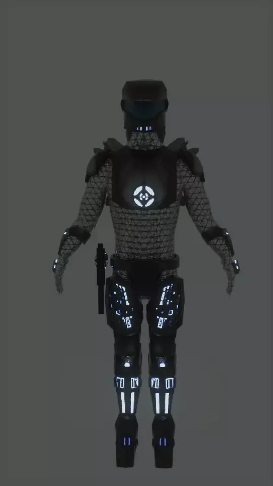Sci-fi character Low-poly 3D model shop