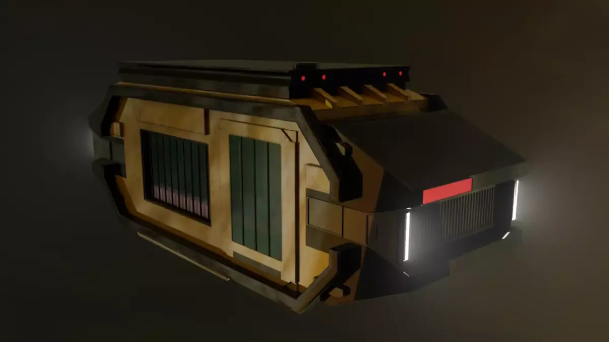 The Train in Cyberpunk style 3D model