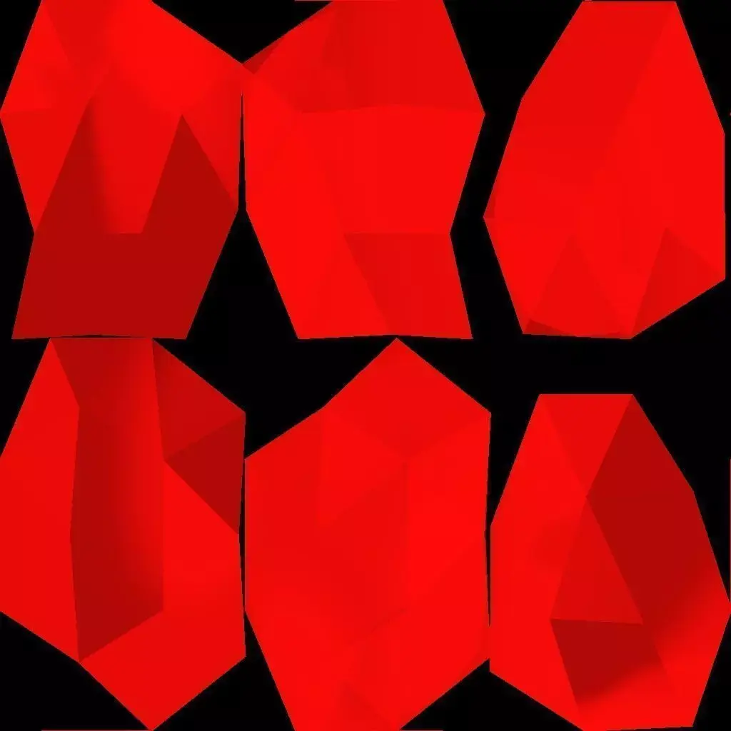 Uncut Gem Ruby Low-poly 3D model