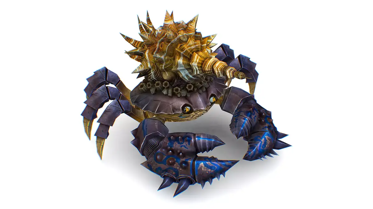Blue Giant Crab Shell Crayfish Arthropods Sea Animal Low-poly 3D model