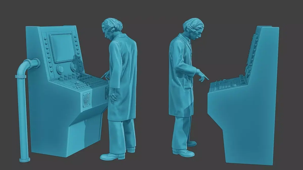 Scientist Male SM1 002 3D print model