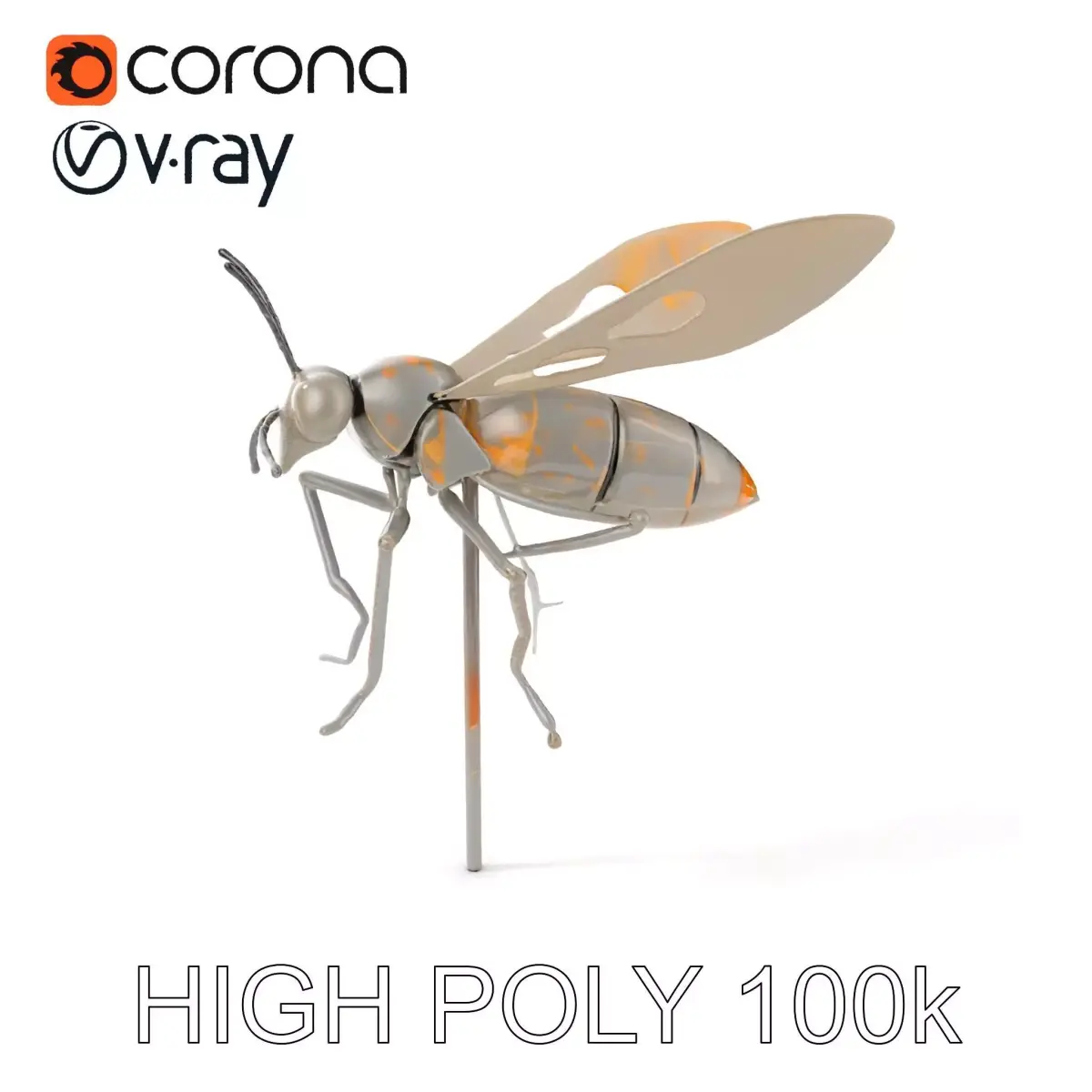 Realistic Insect Model Pack for D Animation and Rendering Low-poly 3D model