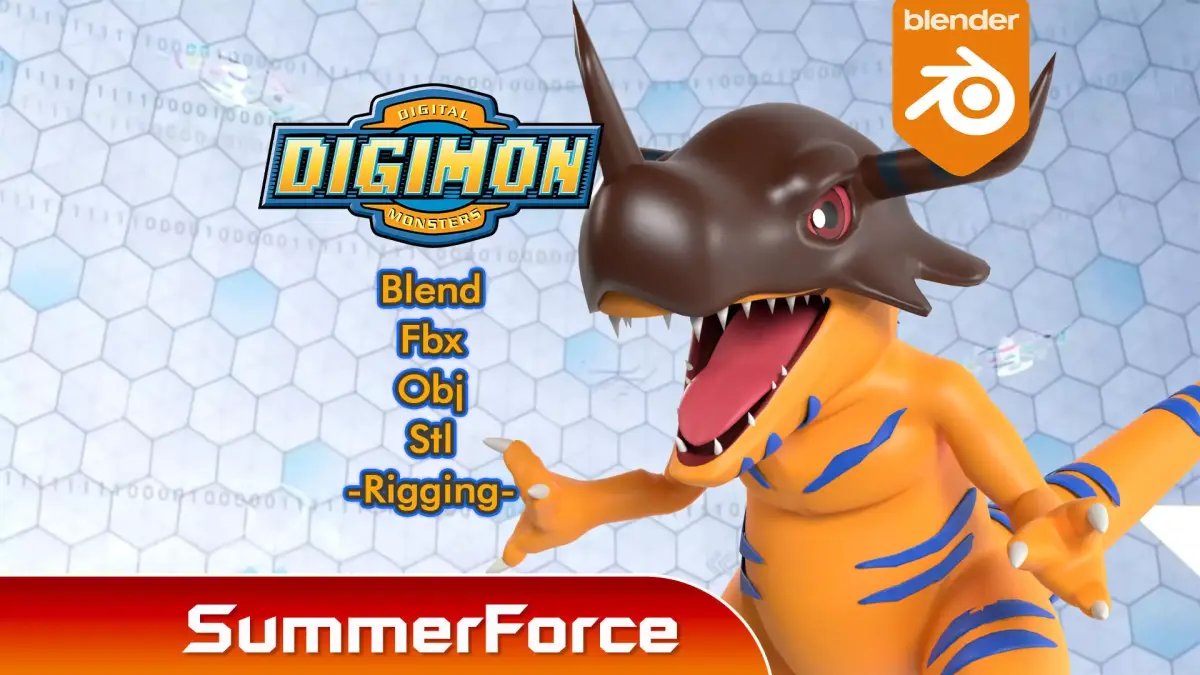 Greymon - Digimon 3D model