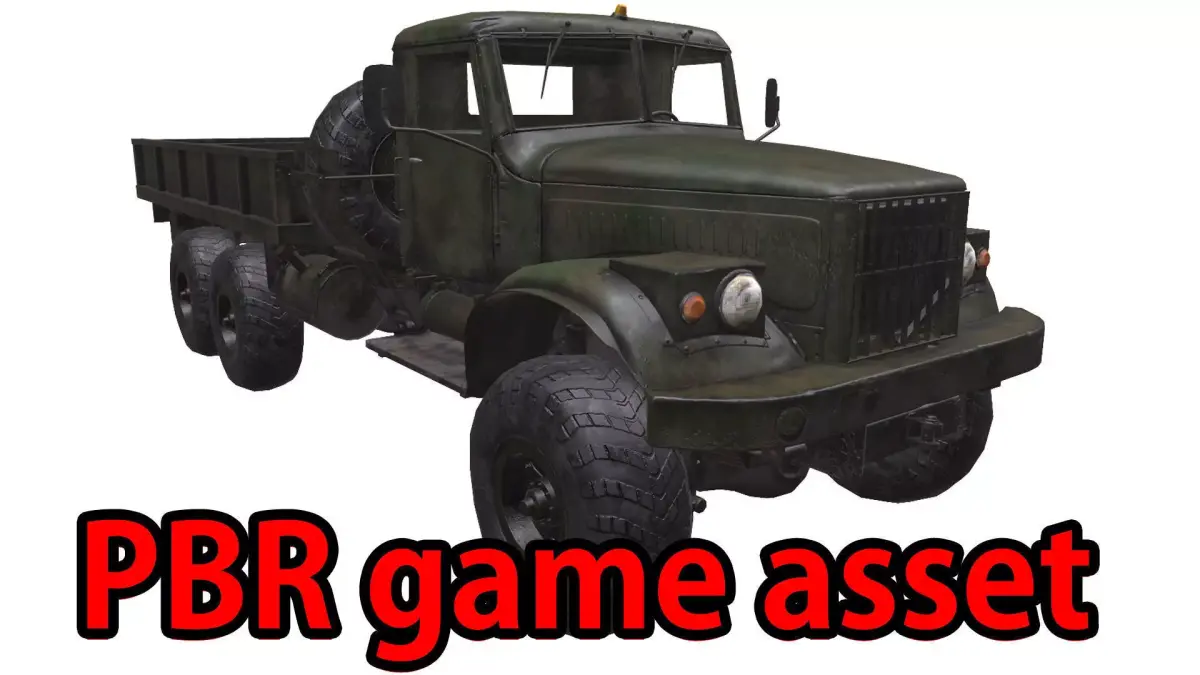 Russian Truck PBR Lowpoly Low-poly 3D model