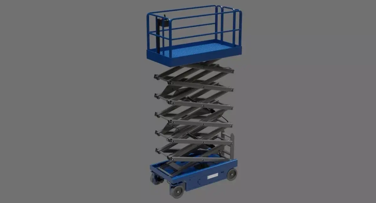 Scissor Lift 1A Low-poly 3D model