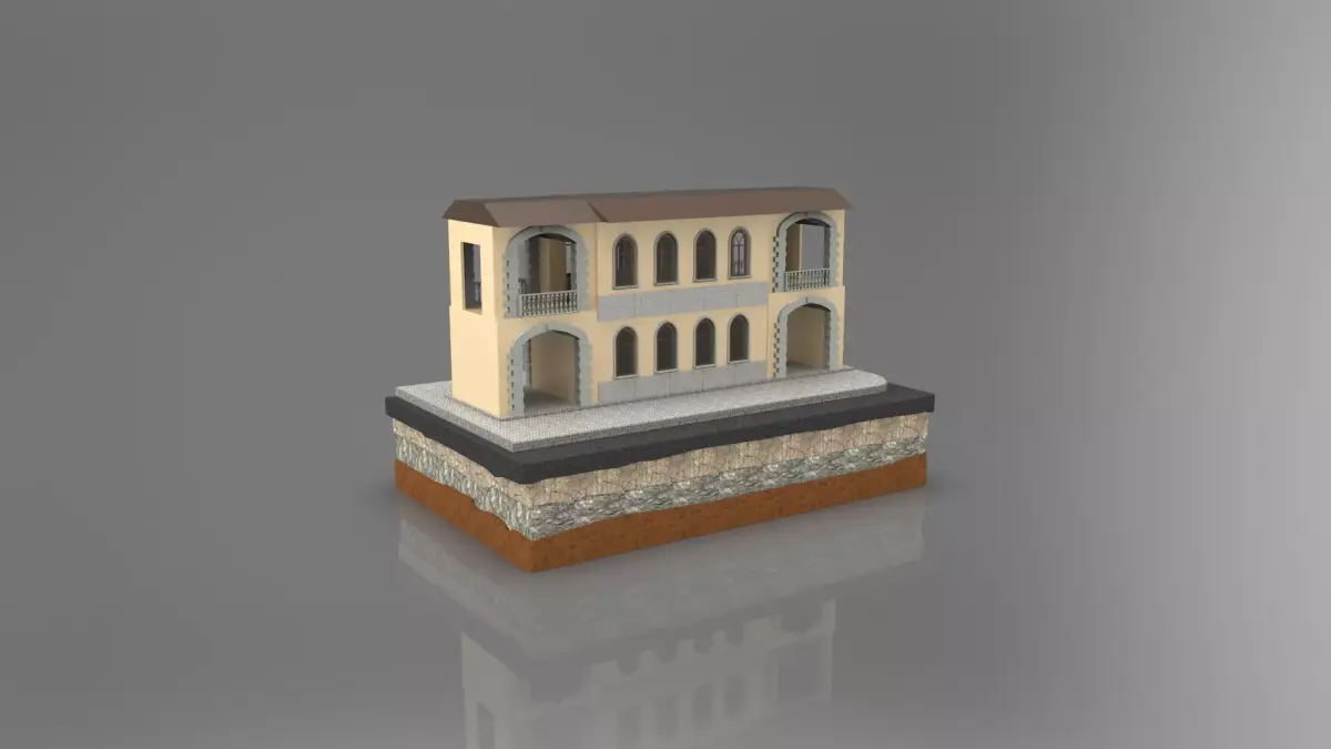Old Istanbul City Building 005 3D model