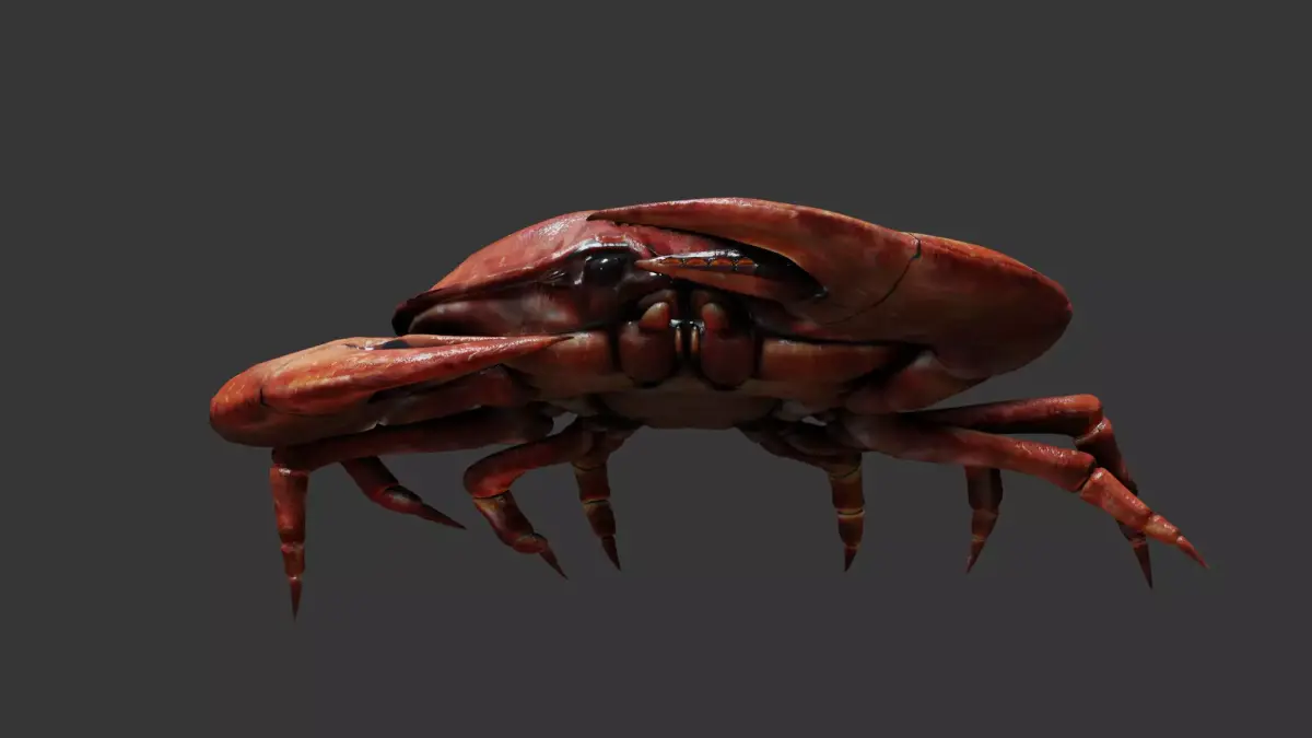Crab animated walkcycle Low-poly 3D model