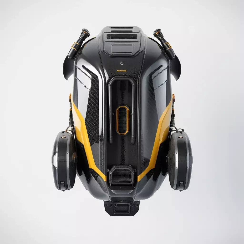 Futuristic Jetpack with Carbon Fiber Tanks 3D model