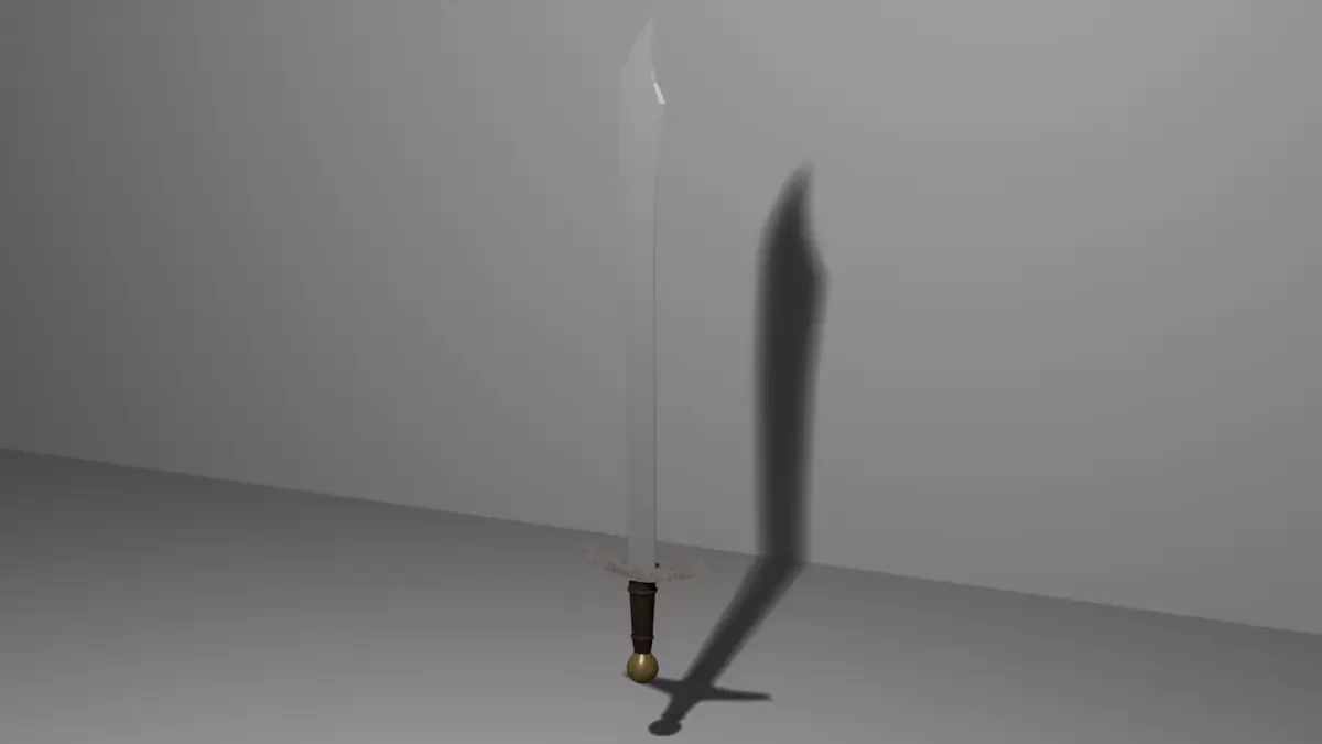 Medieval Sword Falchion 3D model