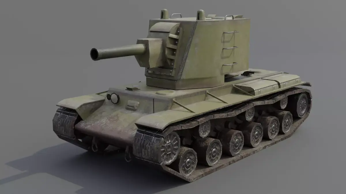 KV-2 1939 Heavy Assault Tank  Low-poly 3D model