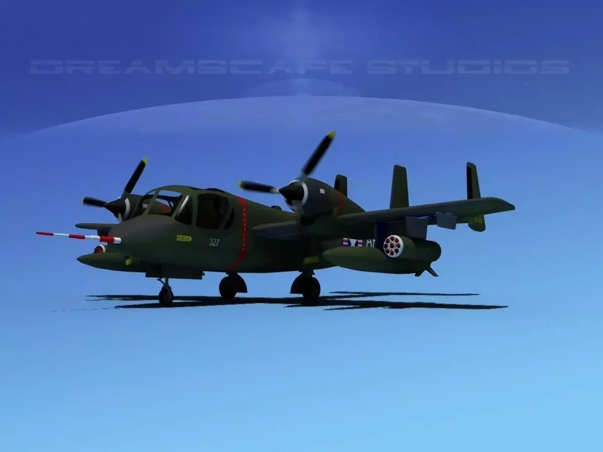 Grumman OV-1D Mohawk V02 3D model