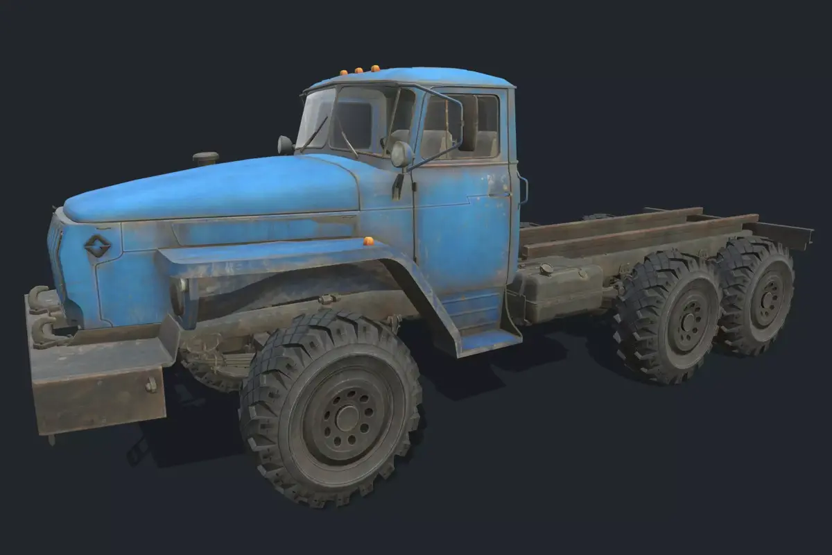 Ural 4320 Low-poly 3D model