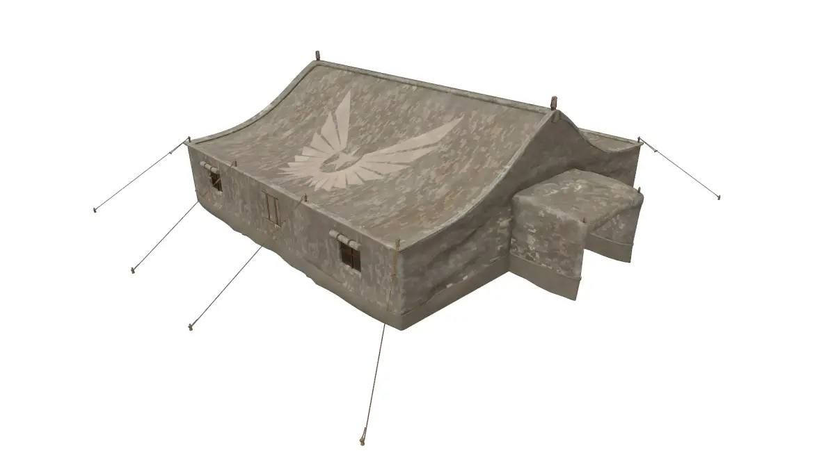 Military Tent Low-poly 3D model 6