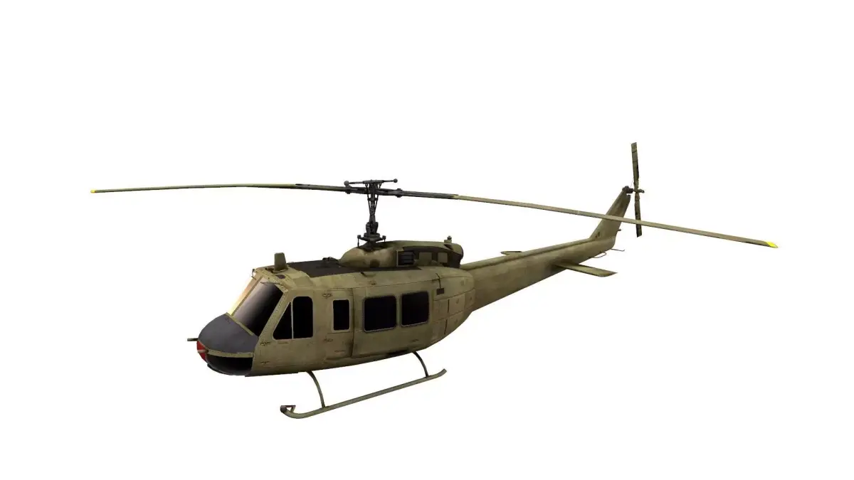 Lowpoly Bell UH-1 Iroquois Low-poly 3D model
