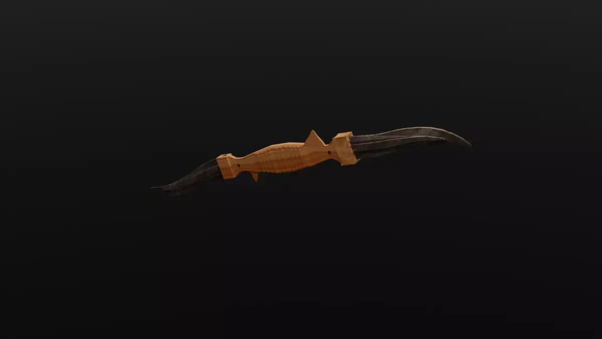 dagger wooden sword Free low-poly 3D model