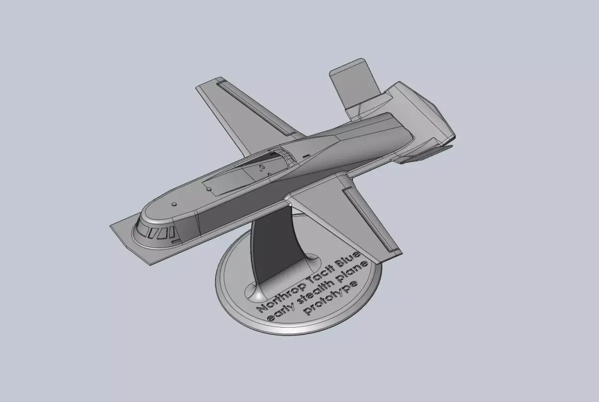 Northrop Tacit Blue Early US Stealth Plane Prototype 3D print model