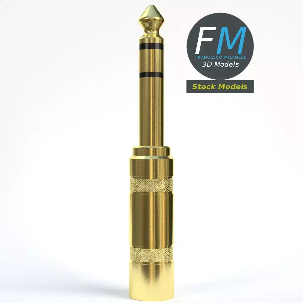 Stereo jack plug 3D model