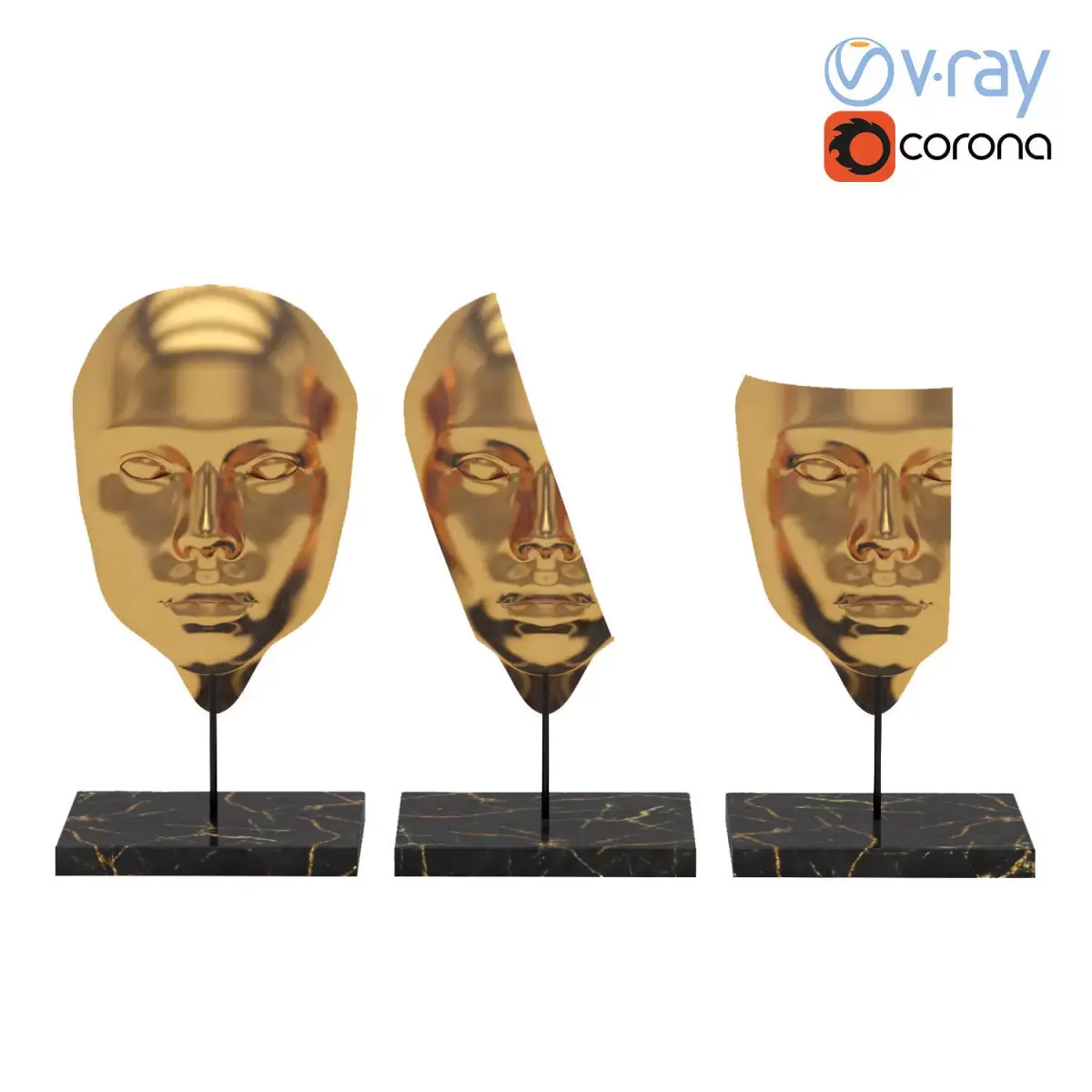 Faces Sculpture Free 3D model