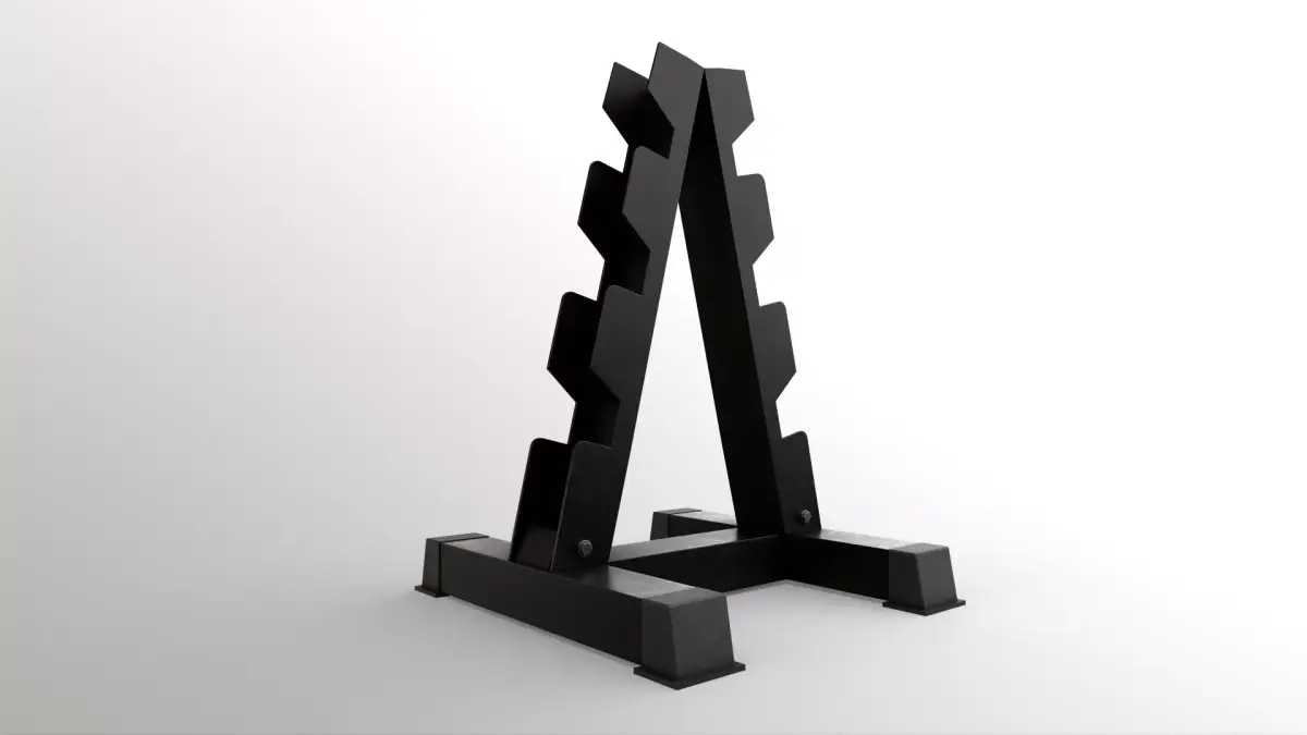 PBR Dumbbell Rack D Low-poly 3D model