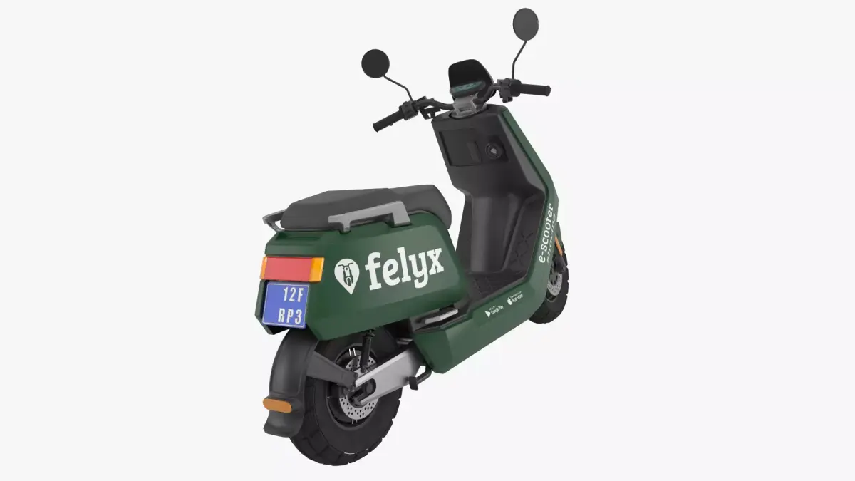 Electric Scooter Felyx Low-poly 3D model