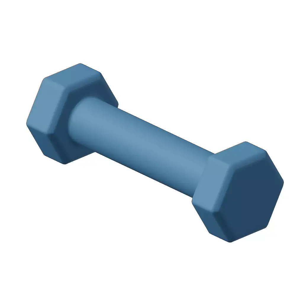 Plastic Hexagonal Dumbbell 3D model