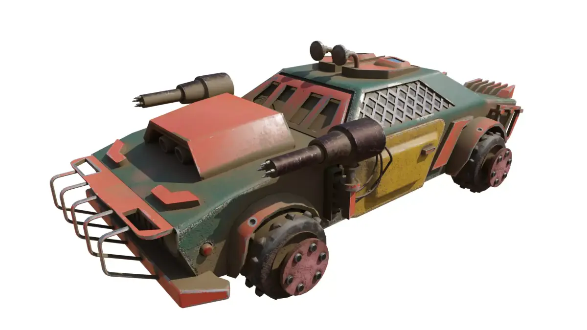 Mad Max Car Low-poly 3D model