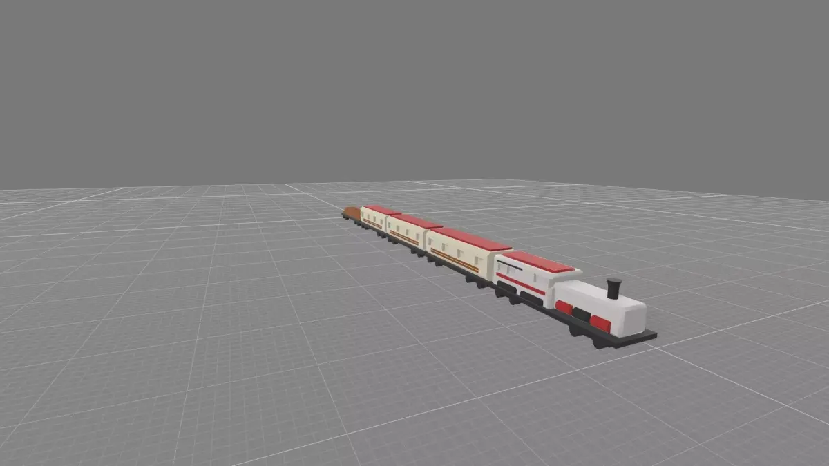 train Low-poly 3D model order