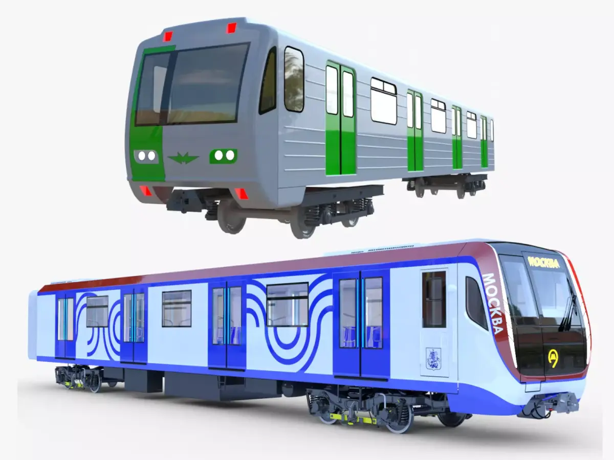Russian subway cars 3D Model Pack