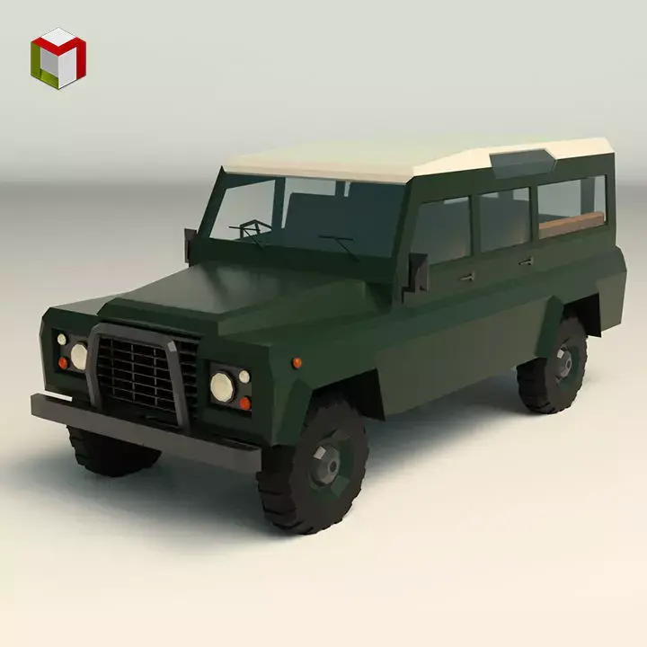 Low Poly SUV 02 Low-poly 3D model