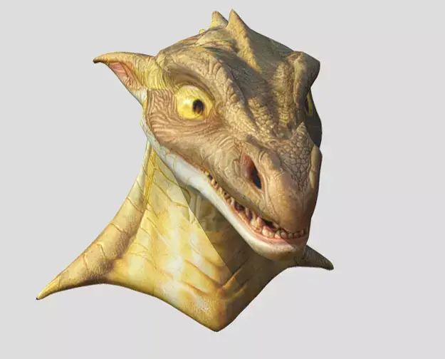 dragon head glb 3D model