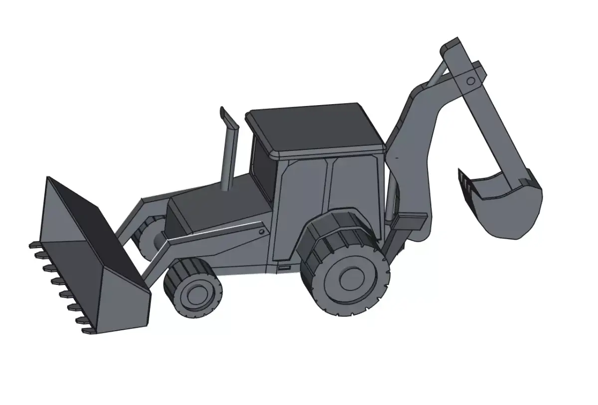  Simple Backhoe for 3D Printer 3D print model