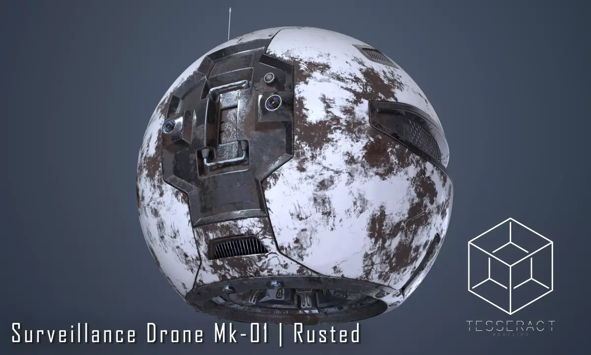 Surveillance Drone Mk1 Rusted 3D model