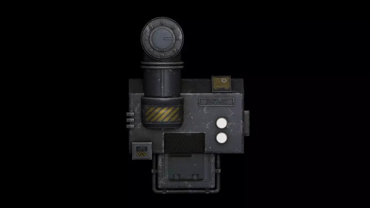 Sci-Fi-Industrial Pipe Low-poly 3D model