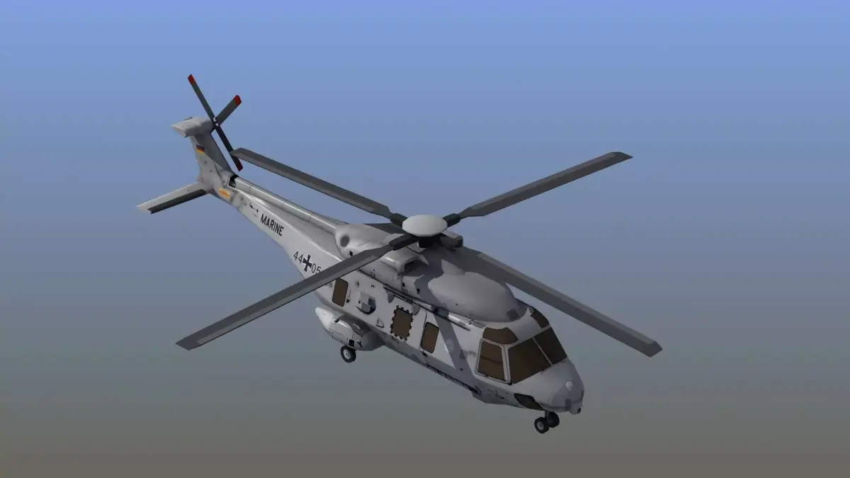 NH90 Helicopter LD1 Low-poly 3D model