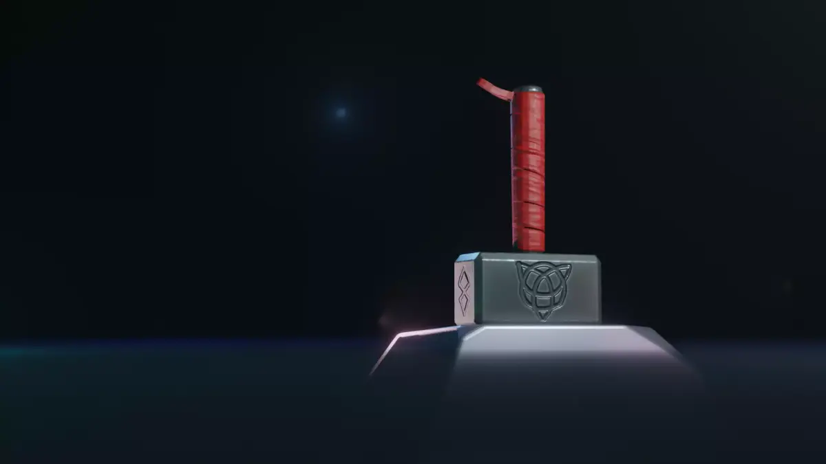 Stylized Thor Hammer Low-poly 3D model