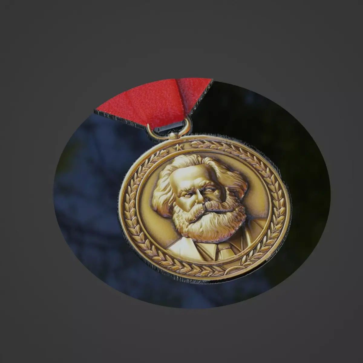 Karl Marx Medallion 3D print model purchase