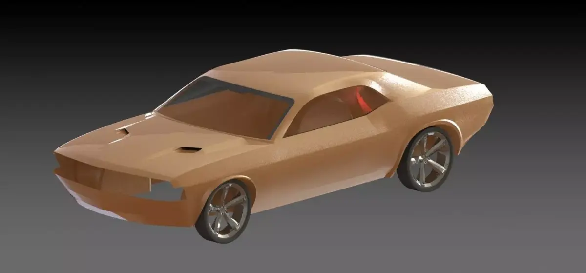 Dodge Challenger Work in Progress Free 3D model
