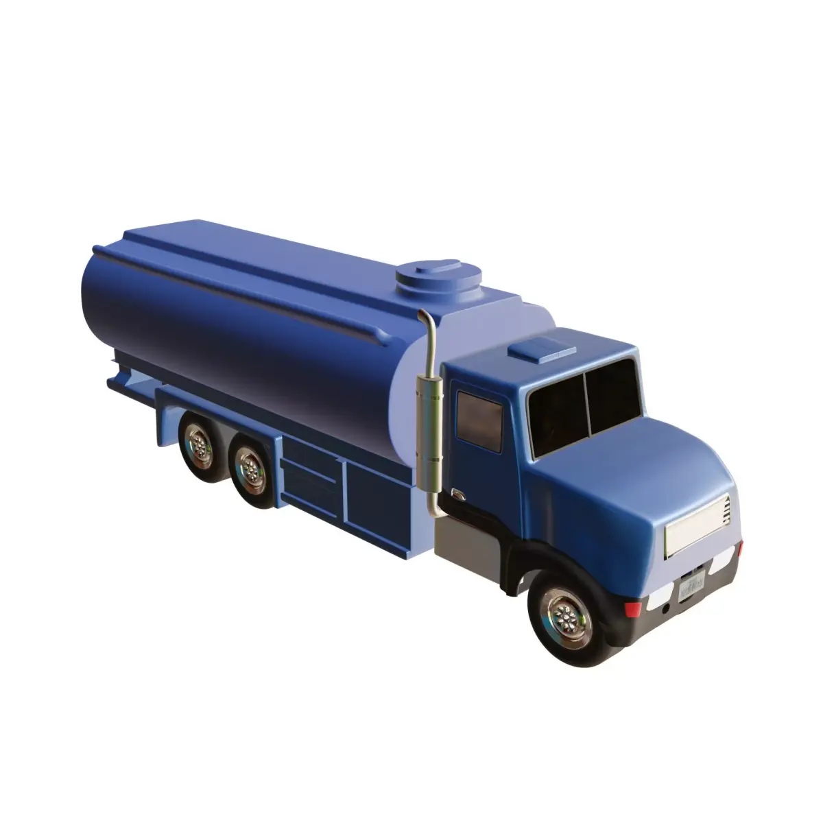 Short Oil Truck 3D model