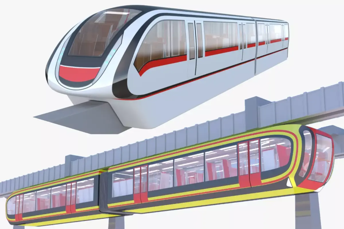 Elevated trains bundle II 3D Model Pack