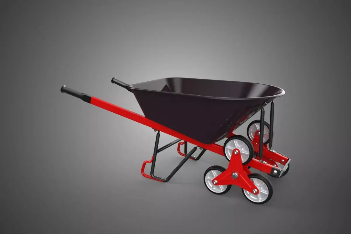 SIX WHEELS 6 STAIR CLIMBING WHEELBARROW BARROW CART TROLLEY LIFT 3D model
