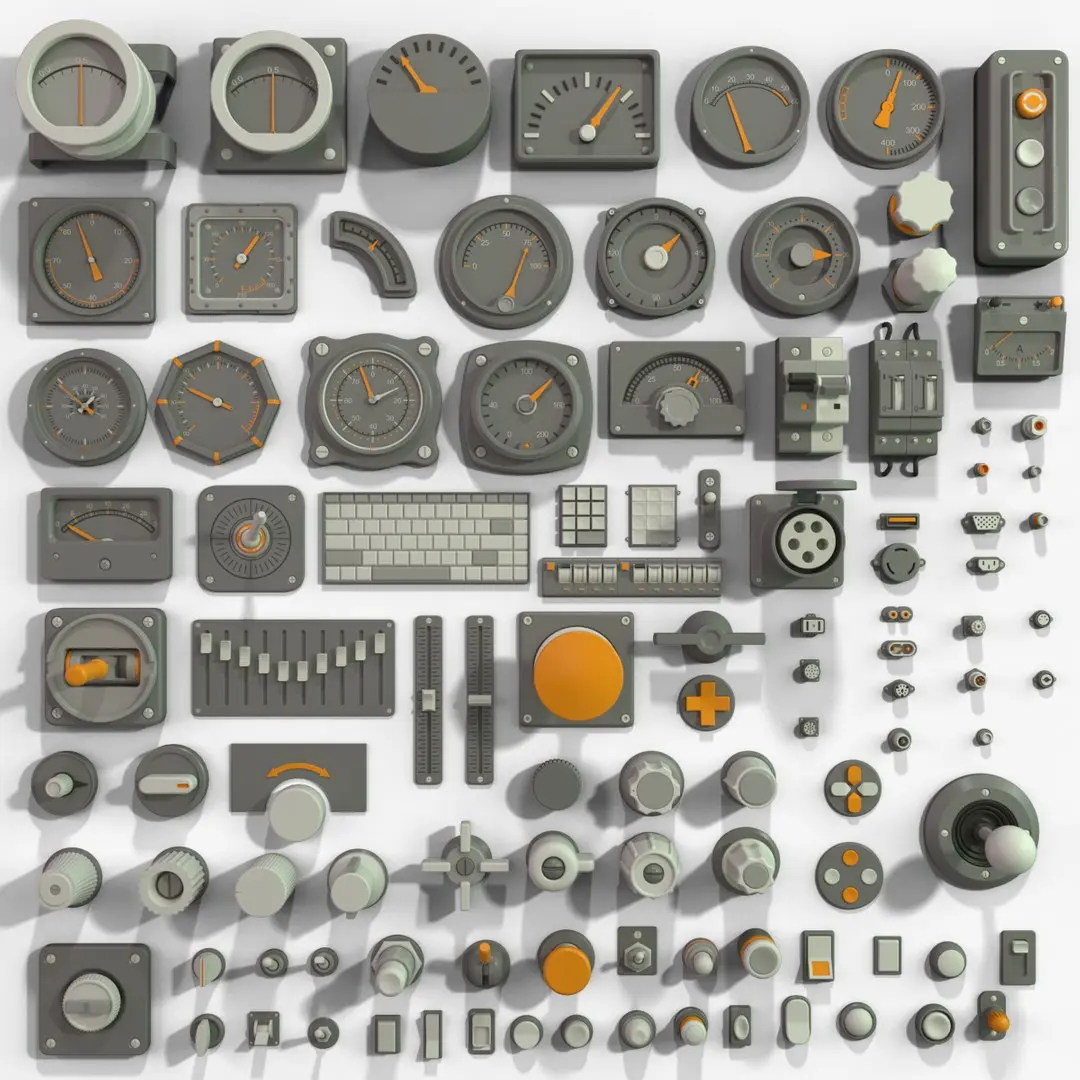 Industrial Kitbash - 2 - 105 pieces 3D model purchase