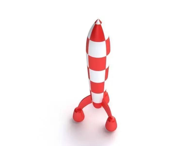 Retro Rocket 3D model buy