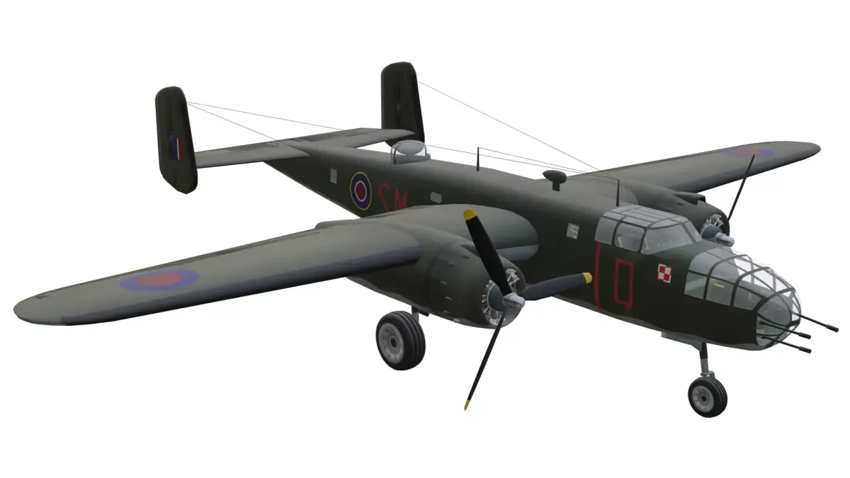 North American B-25 Mitchell Low-poly 3D model purchase