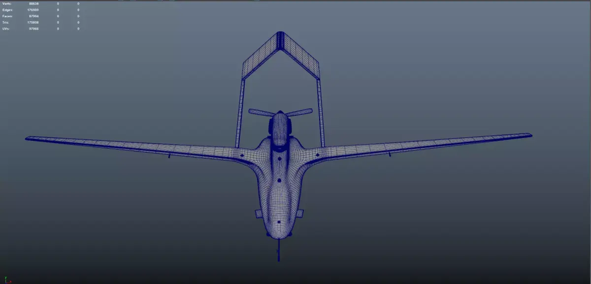 Bayraktar TB2 Low-poly 3D model